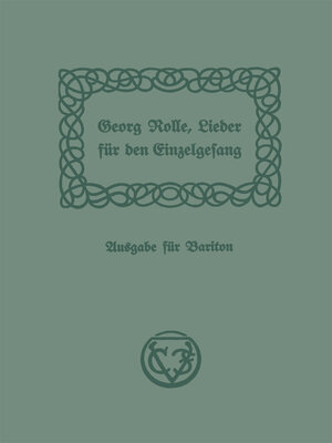 cover image of Lieder für den Einzelgesang
